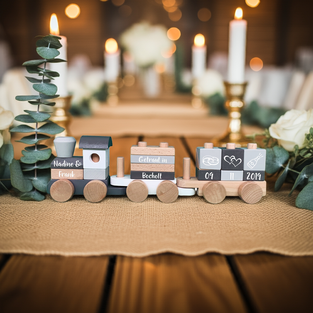 Wooden Train Exclusive Edition - For Weddings - Printed