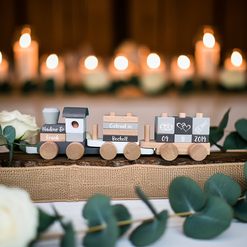 Holz-Zug Exclusive Edition - Zur Hochzeit - Bedruckt | Little Dutch