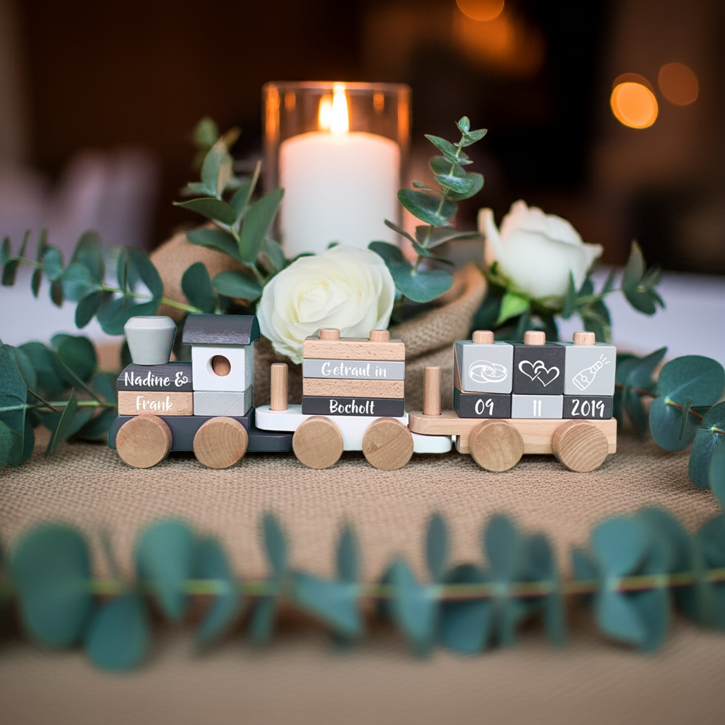 Wooden Train Exclusive Edition - For Weddings - Printed