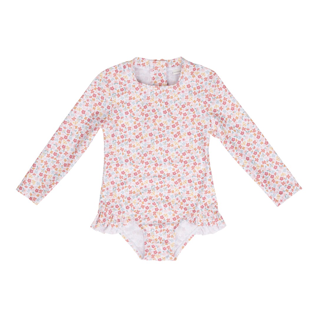 Long-sleeved swimsuit Summer Flowers | Little Dutch