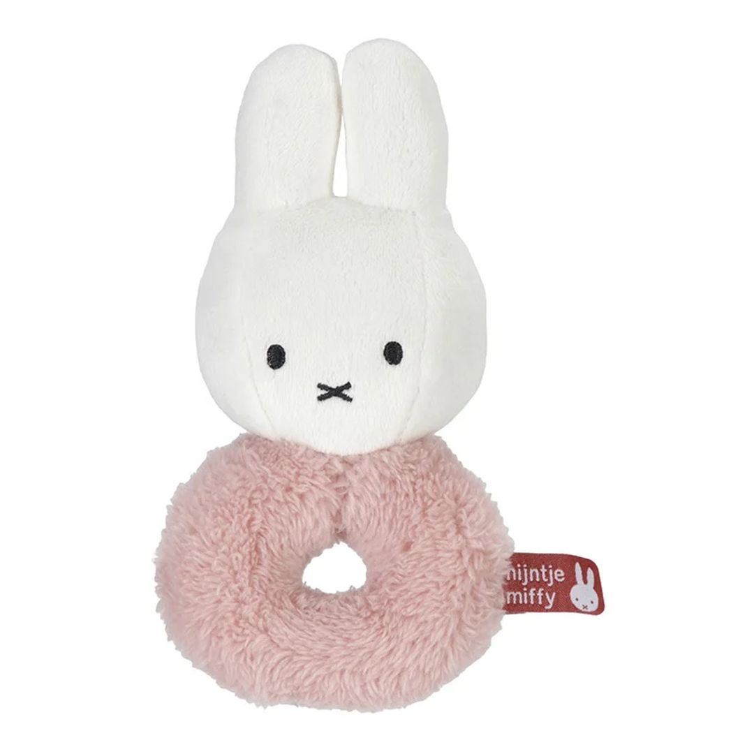 Rattle-grabbing toy rabbit Fluffy pink | Miffy x Tiamo