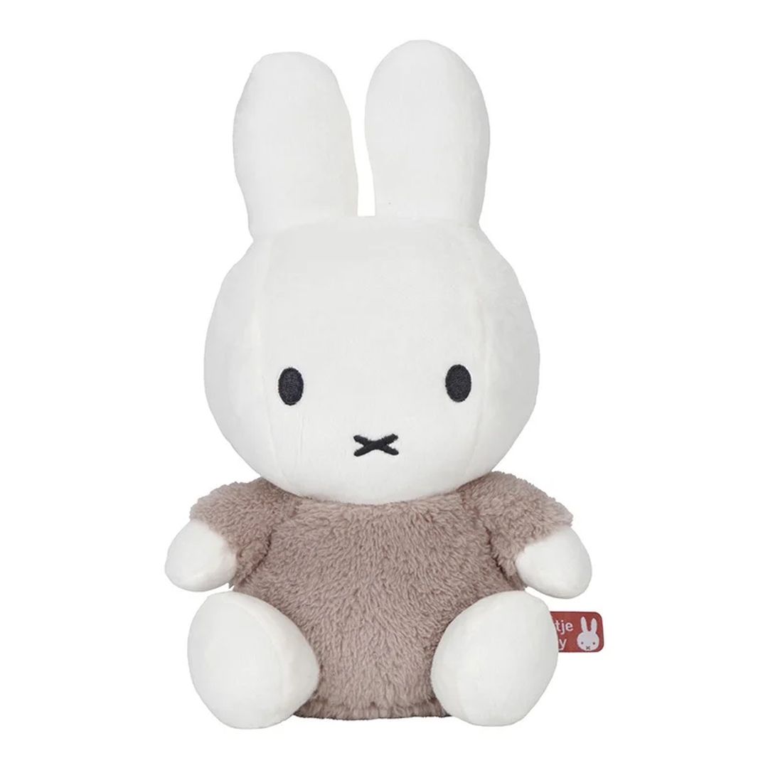 Fluffy Rabbit Cuddly Toy 25 cm, Taupe | Miffy x Tiamo