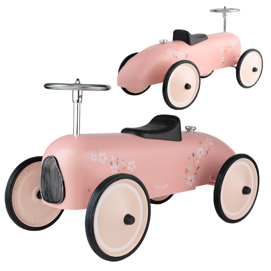 Retro Ride-On Car Pink | Little Dutch