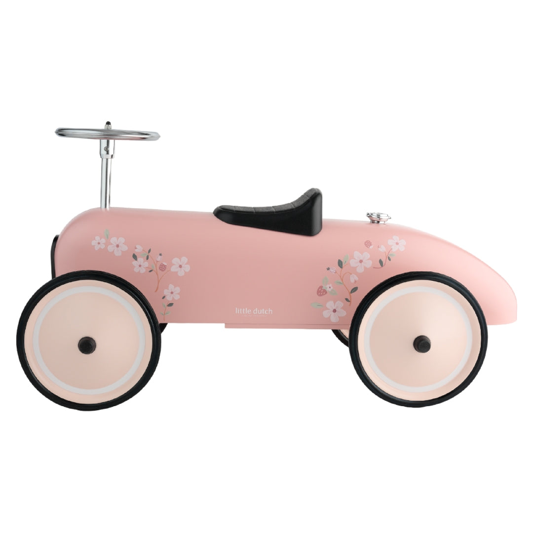 Retro Ride-On Car Pink | Little Dutch