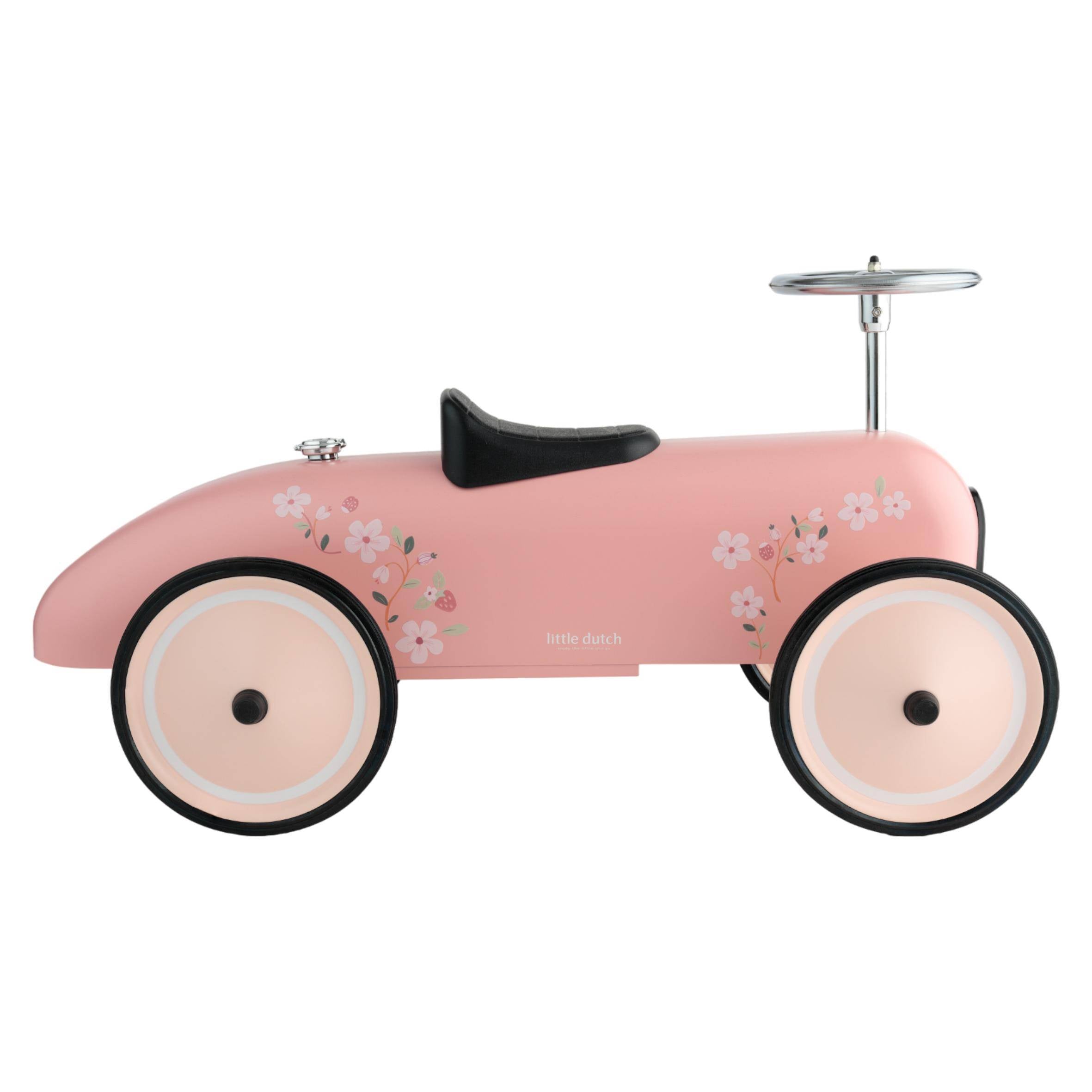 Retro Ride-On Car Pink | Little Dutch