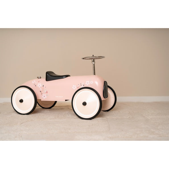 Retro Ride-On Car Pink | Little Dutch