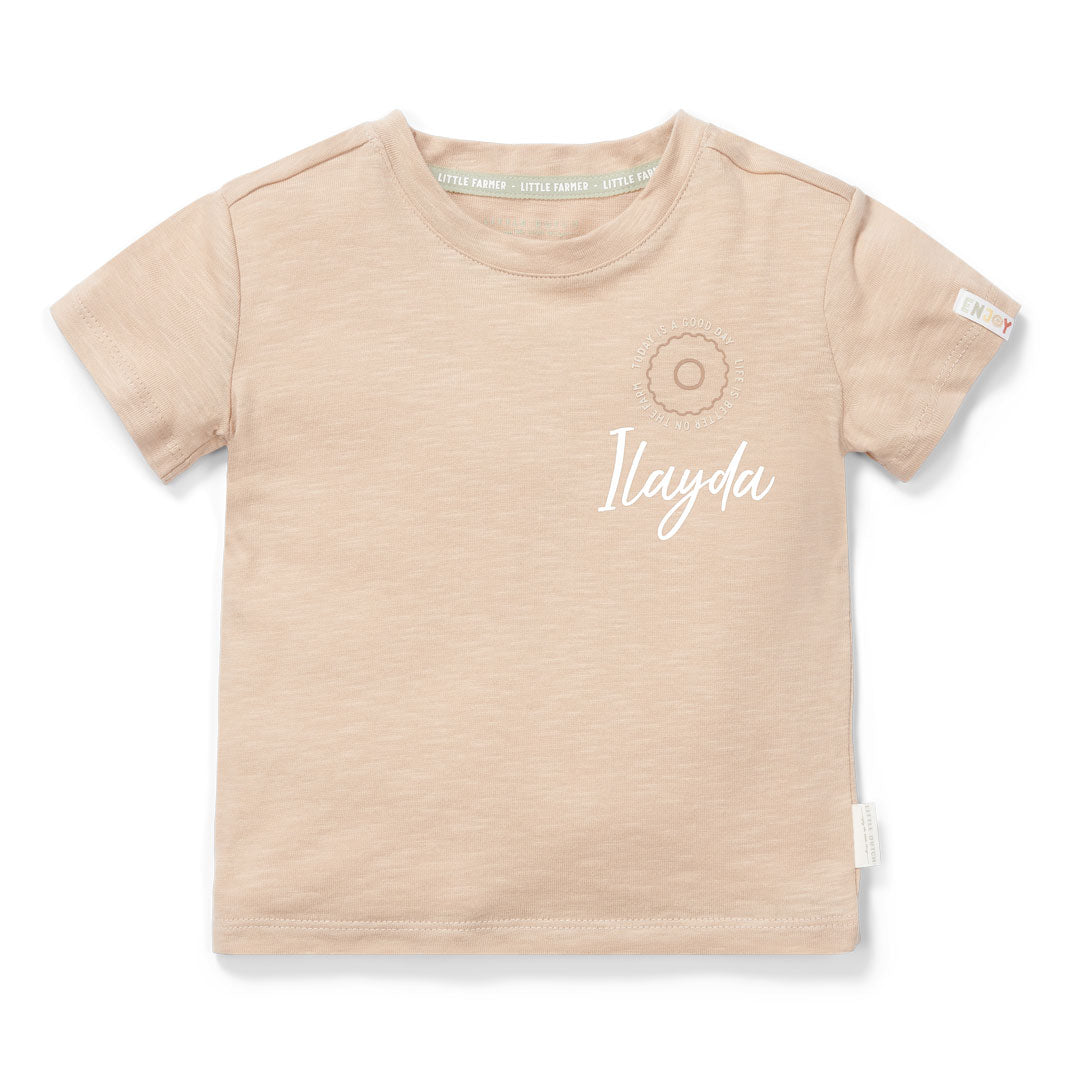 Short-sleeved T-shirt beige | Little Dutch
