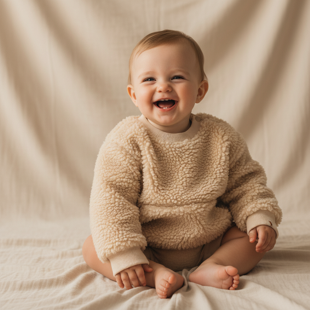 Teddy sweater, sand | Little Dutch