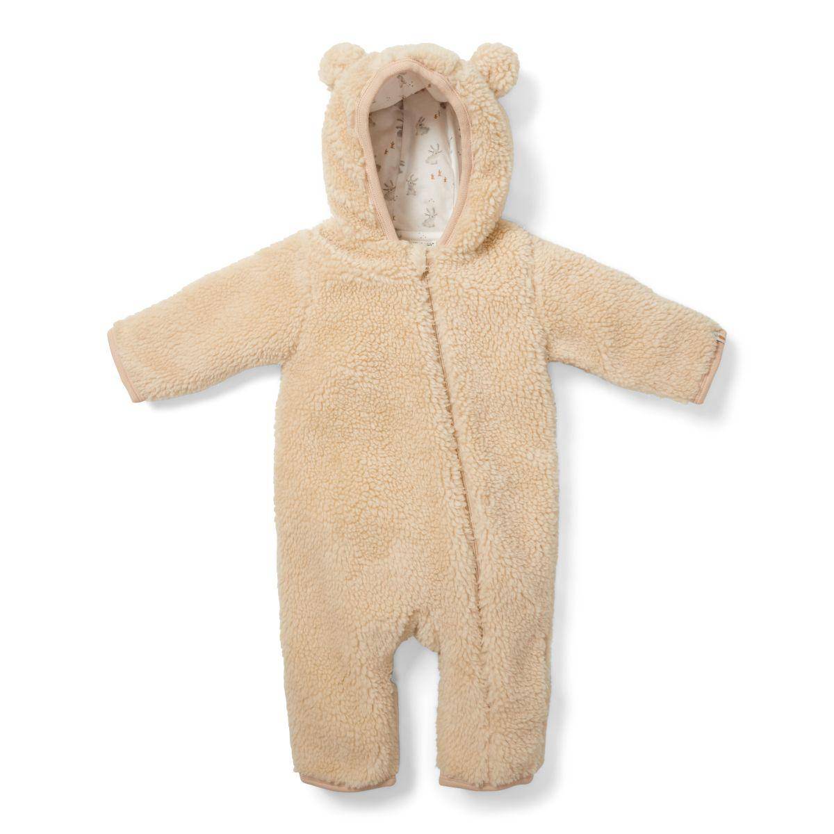Teddy Romper Baby Bunny, Sand | Little Dutch