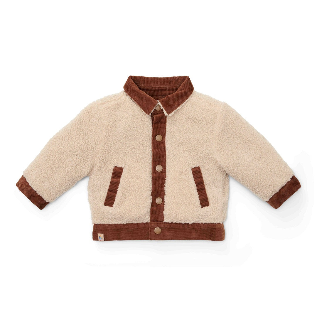 Reversible jacket Brown/Sand - Little Farm | Little Dutch