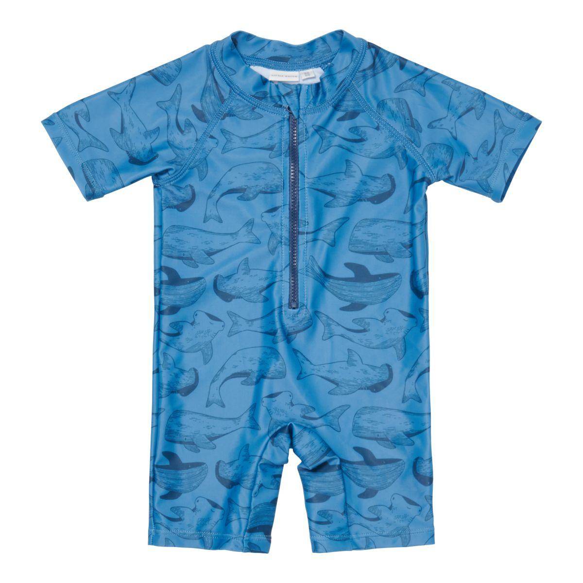 Short-sleeved swimsuit Sea Life Blue | Little Dutch