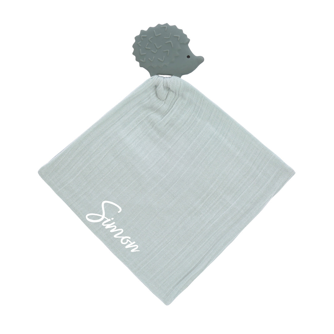 Comfort blanket with teething aid, rubber mint | Lässig