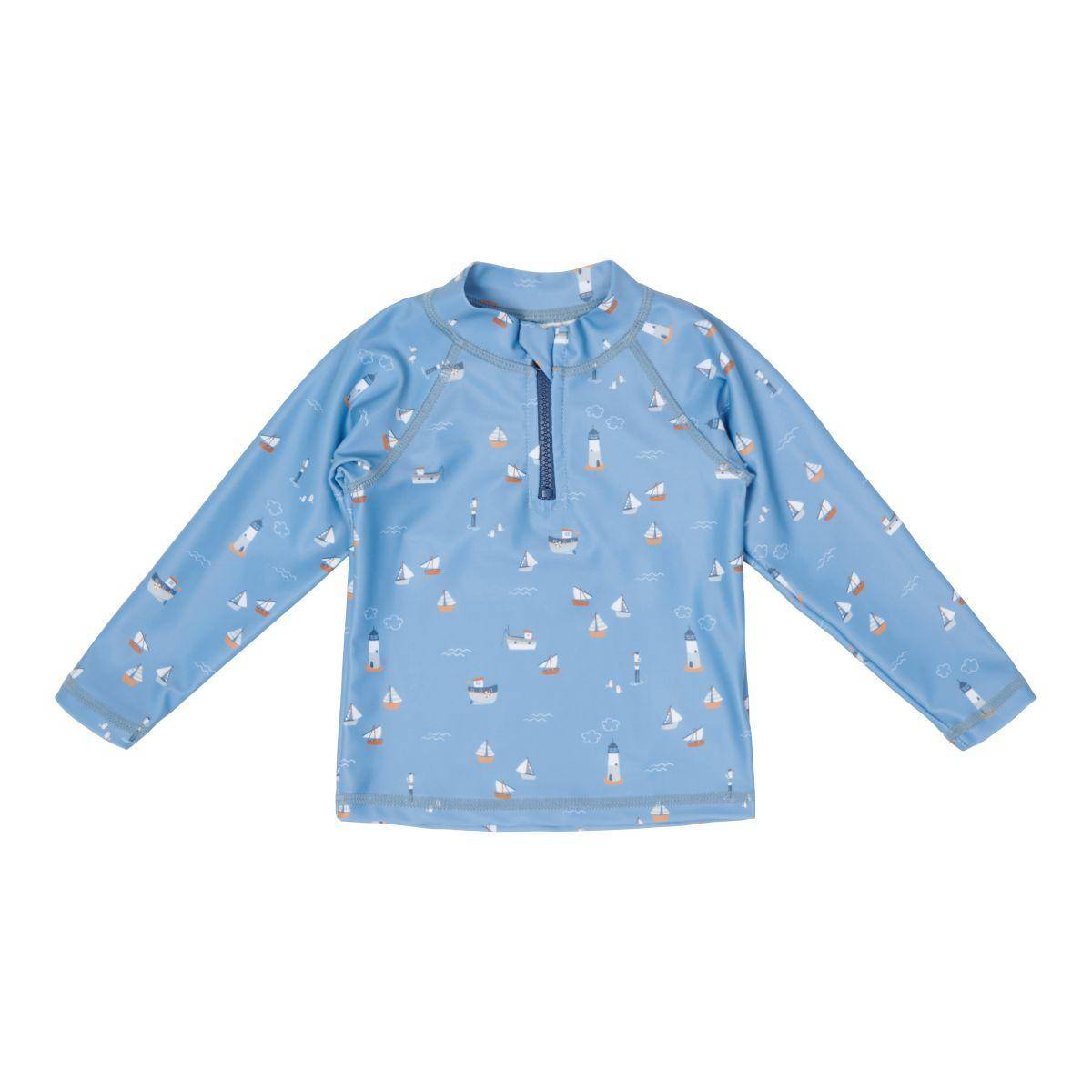Long-sleeved swim shirt Sailors Bay Dark Blue | Little Dutch
