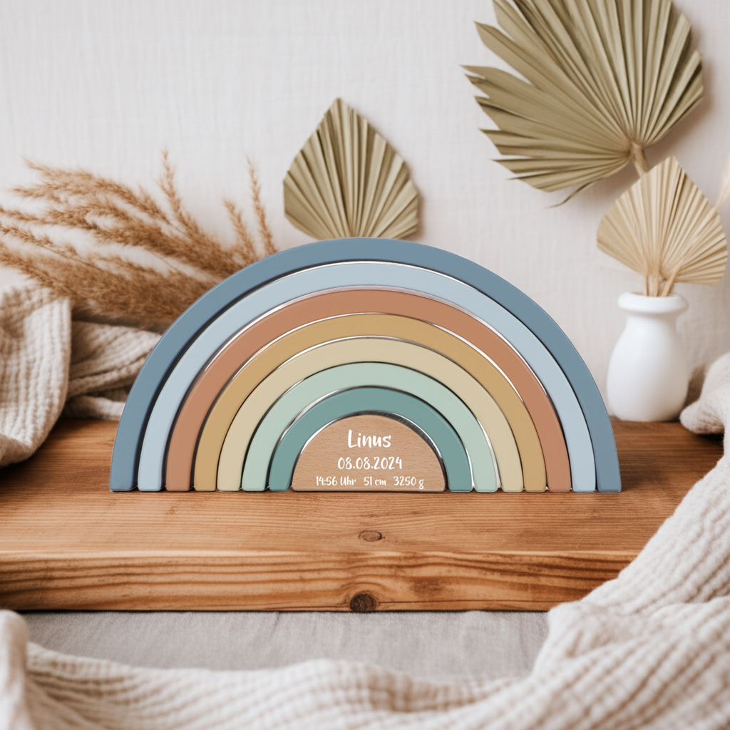 Stackable Rainbow Forest Friends "For Birth"