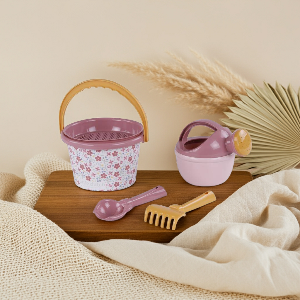 5-piece beach set Pink Flowers | Little Dutch