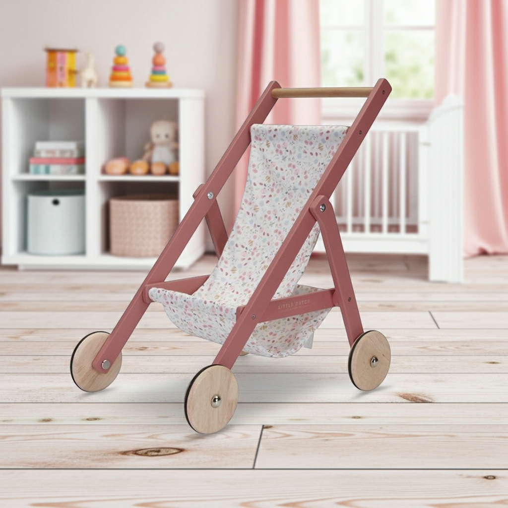 Doll buggy - Flowers & Butterflies