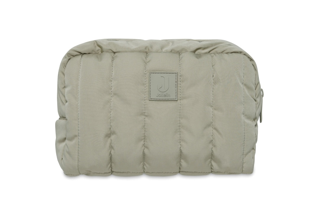 Puffed Toiletry Bag, Olive Green | Jollein