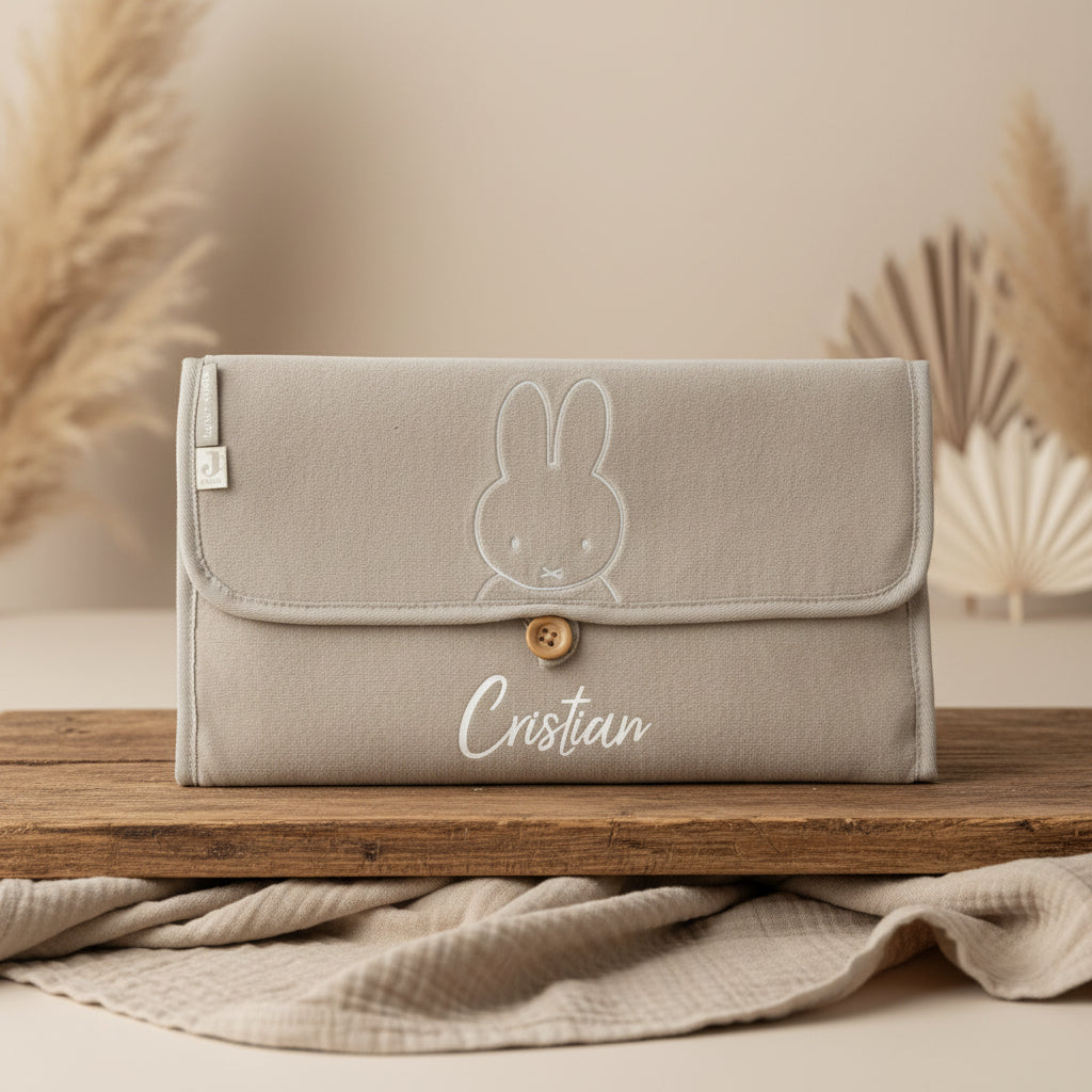 Changing mat terry cloth Miffy, olive green | Jollein