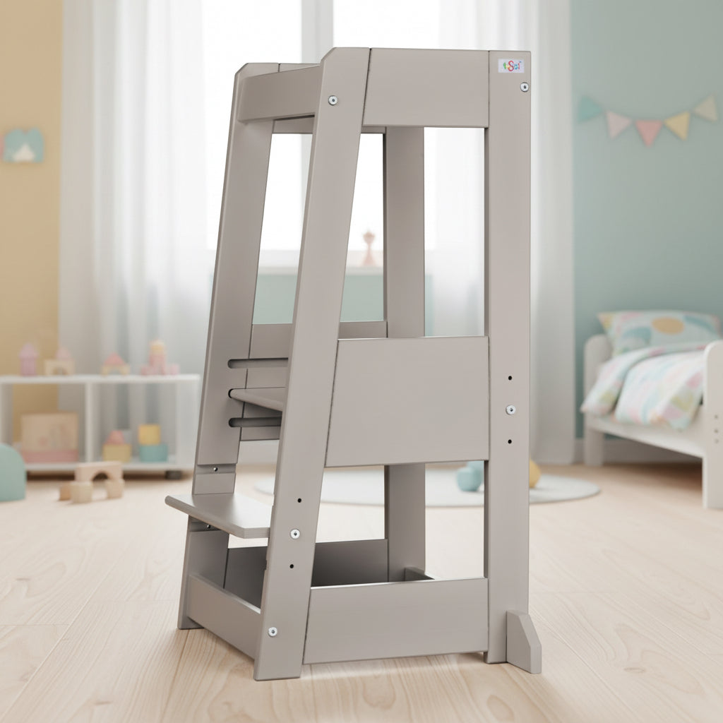 Learning tower Felix - Learning Tower - Stormy Gray | Tissi® by Schmatzepuffer® "personalized"