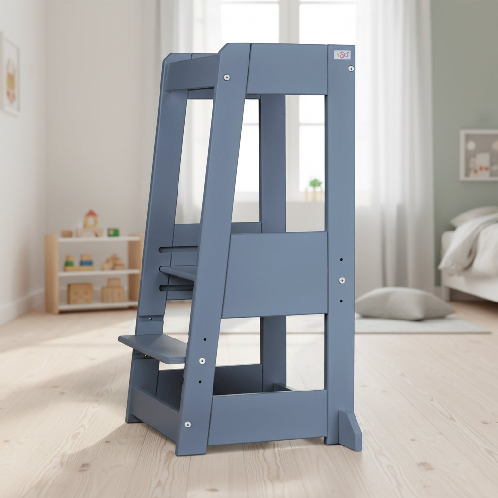 Learning tower Felix - Learning Tower - Blue | Tissi® by Schmatzepuffer® "personalized"