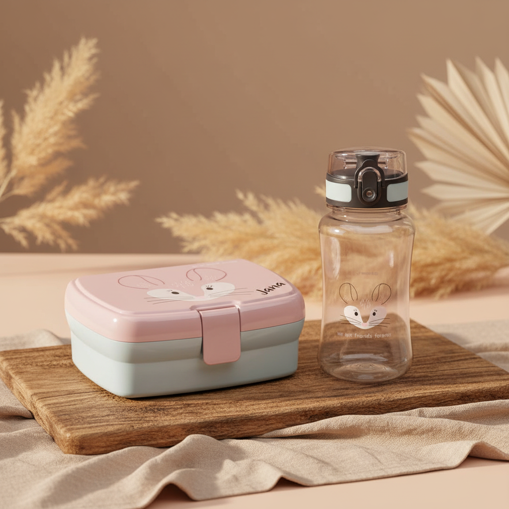 Breaktime Set Bottle &amp; Lunchbox About Friends Chinchilla | Casual