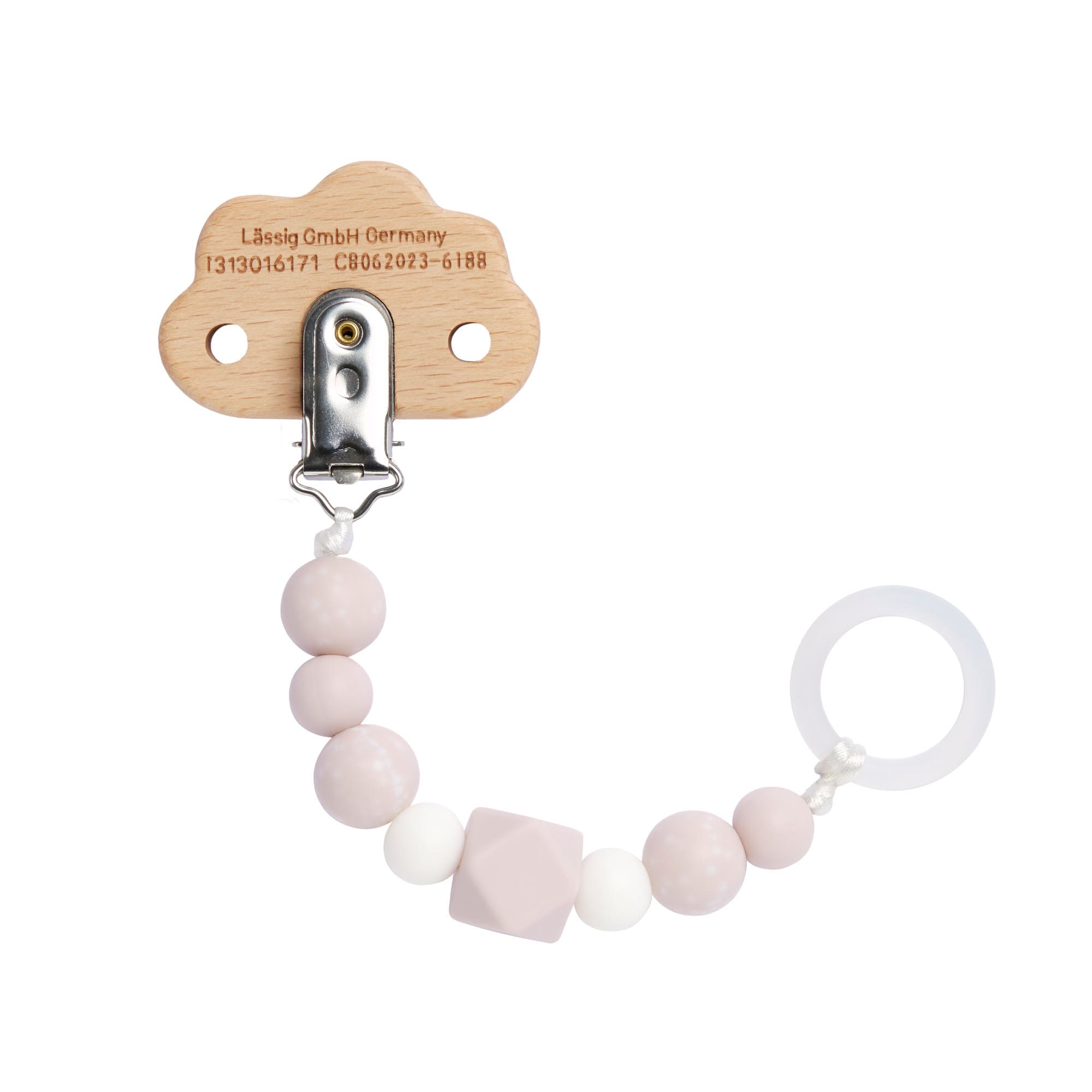 Little Universe Cloud Pacifier Chain, Pink | Lässig