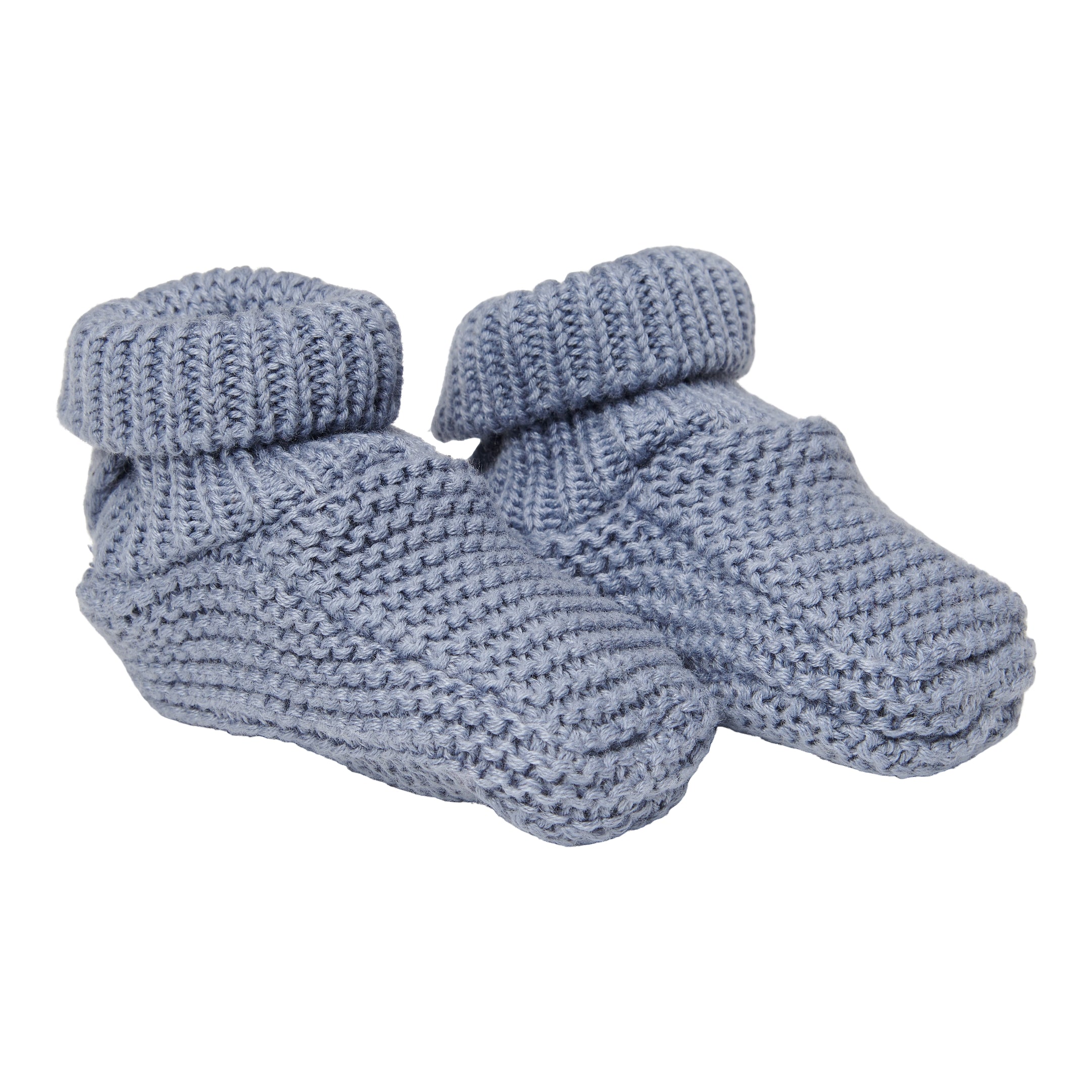 Knitted baby shoes blue | Little Dutch