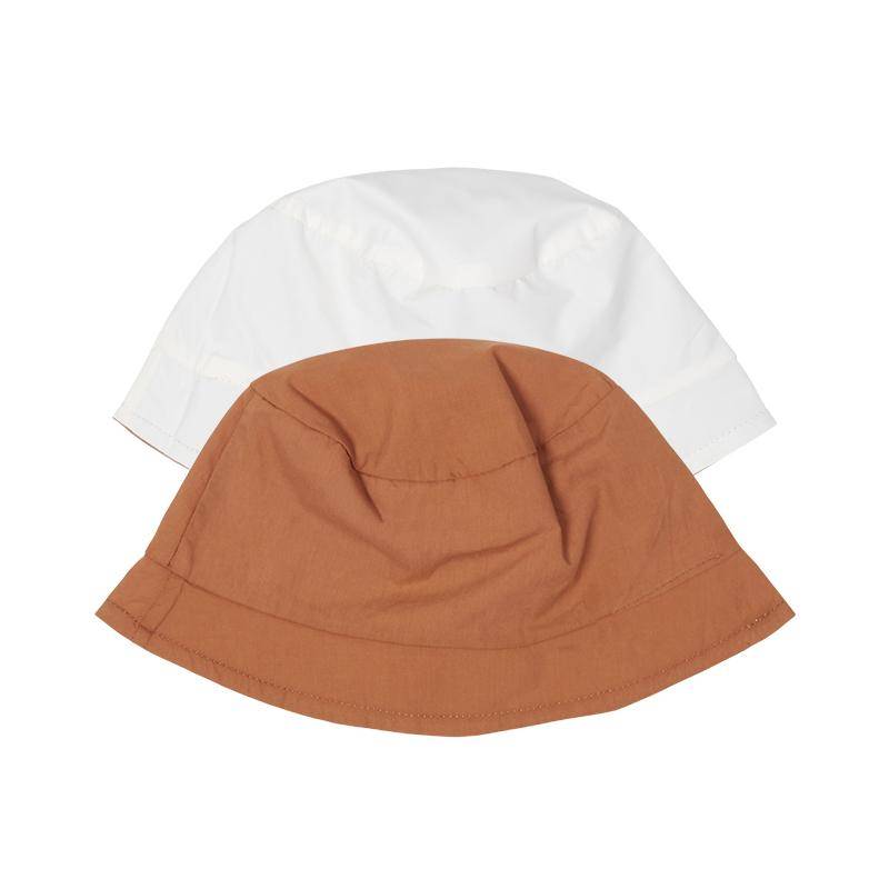 Reversible sun hat - orange / white | Little Dutch