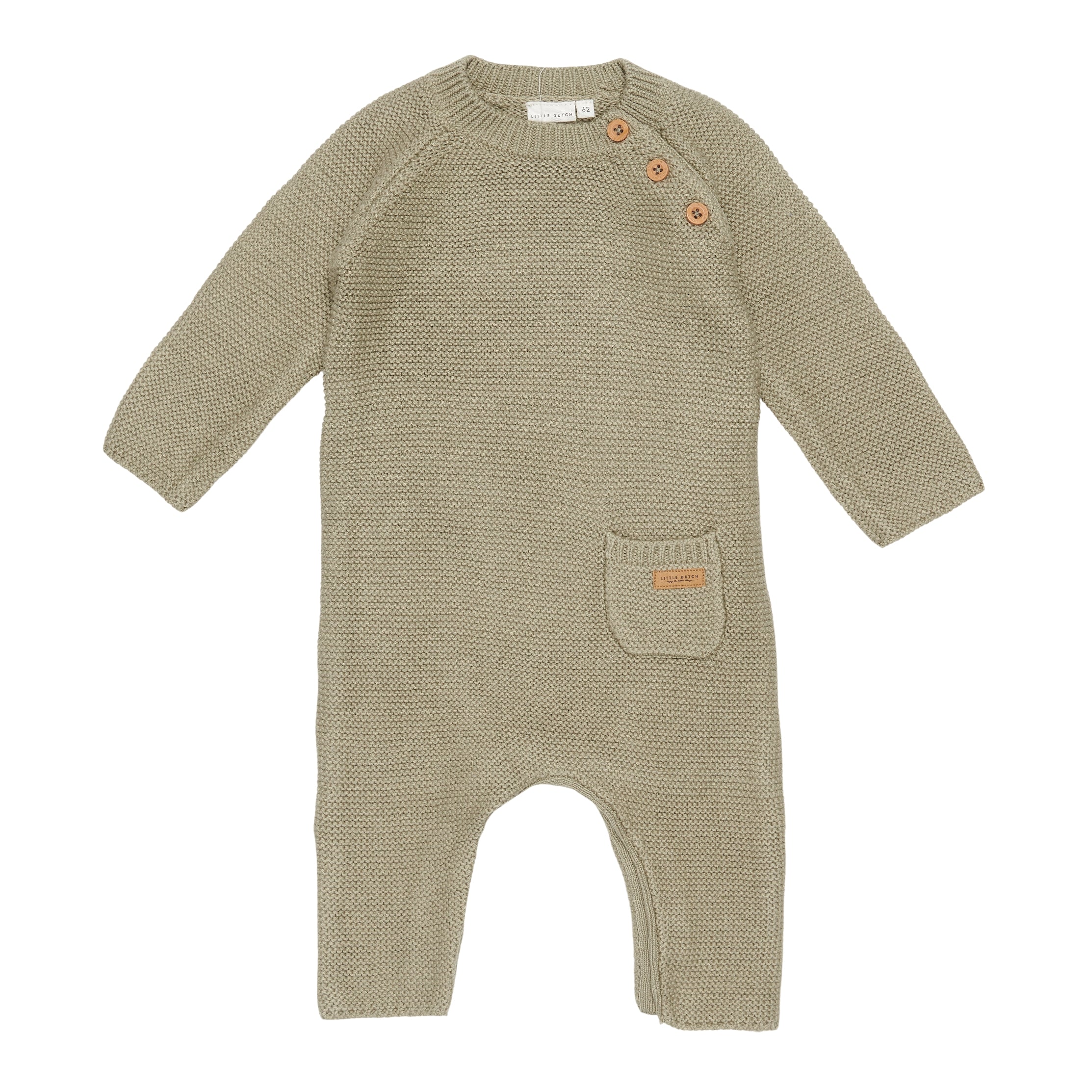 Knitted Romper Sailors Bay Olive | Little Dutch