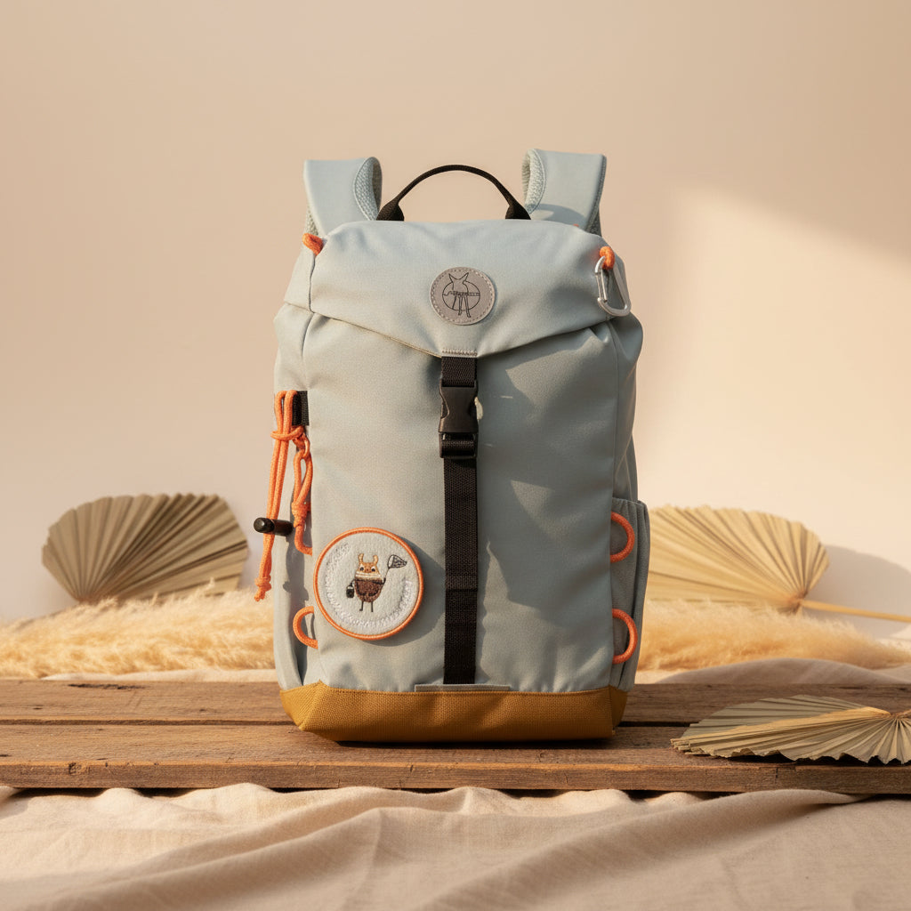 Outdoor mini backpack natural/light blue | Lässig