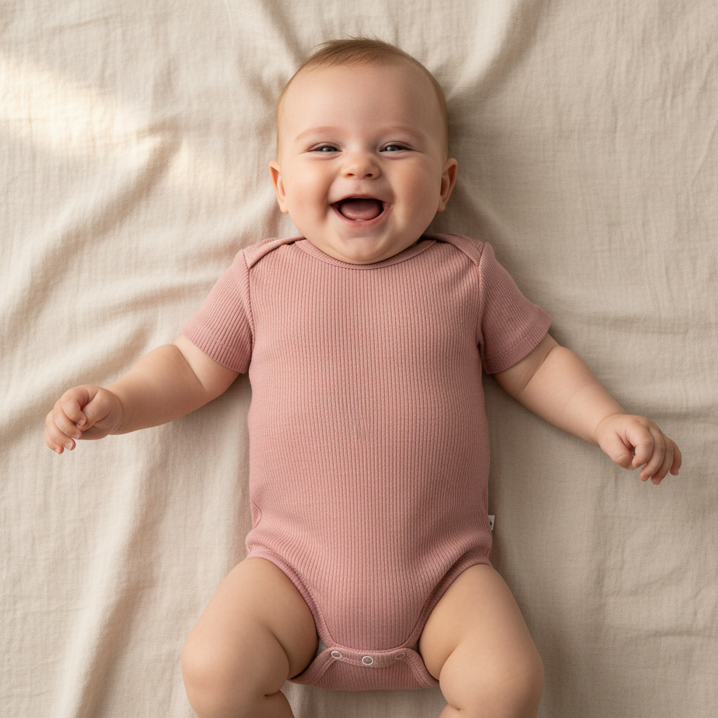 Little Pink Flowers Vintage Pink short-sleeved bodysuit, size 86/92 | Little Dutch