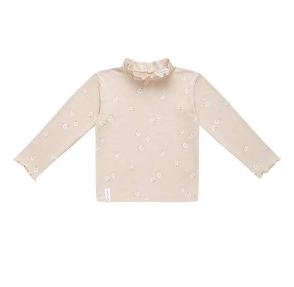 Long-sleeved top with ruffle collar "Rose by Rose" size 74 / 80 | leevje