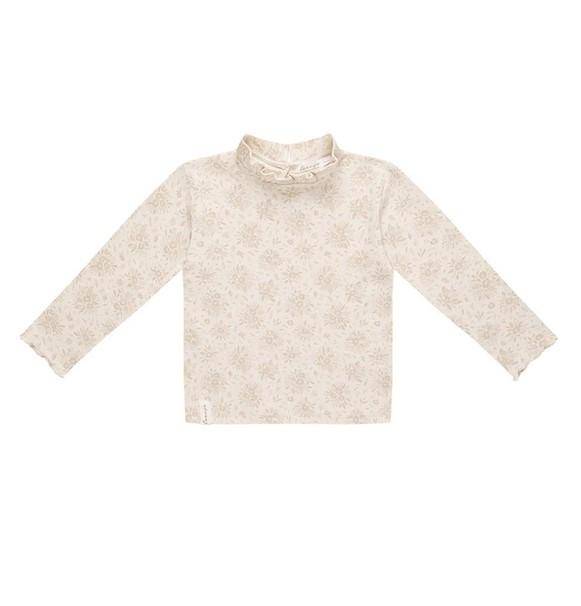 Long-sleeved top with ruffle collar "Rose Buds" size 74 / 80 | leevje