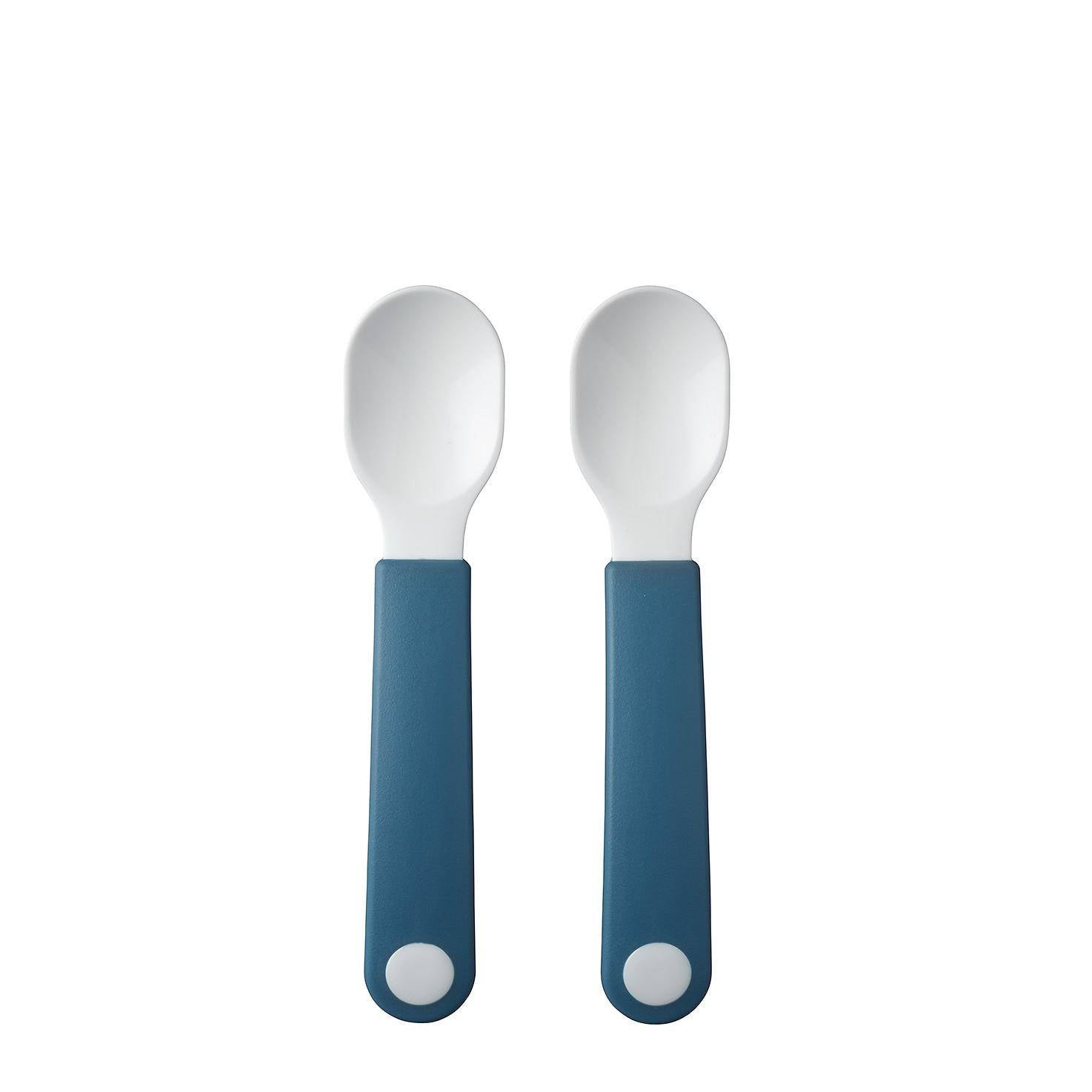 Children's Learning Spoons, 2 Pieces - Deep Blue | Mepal