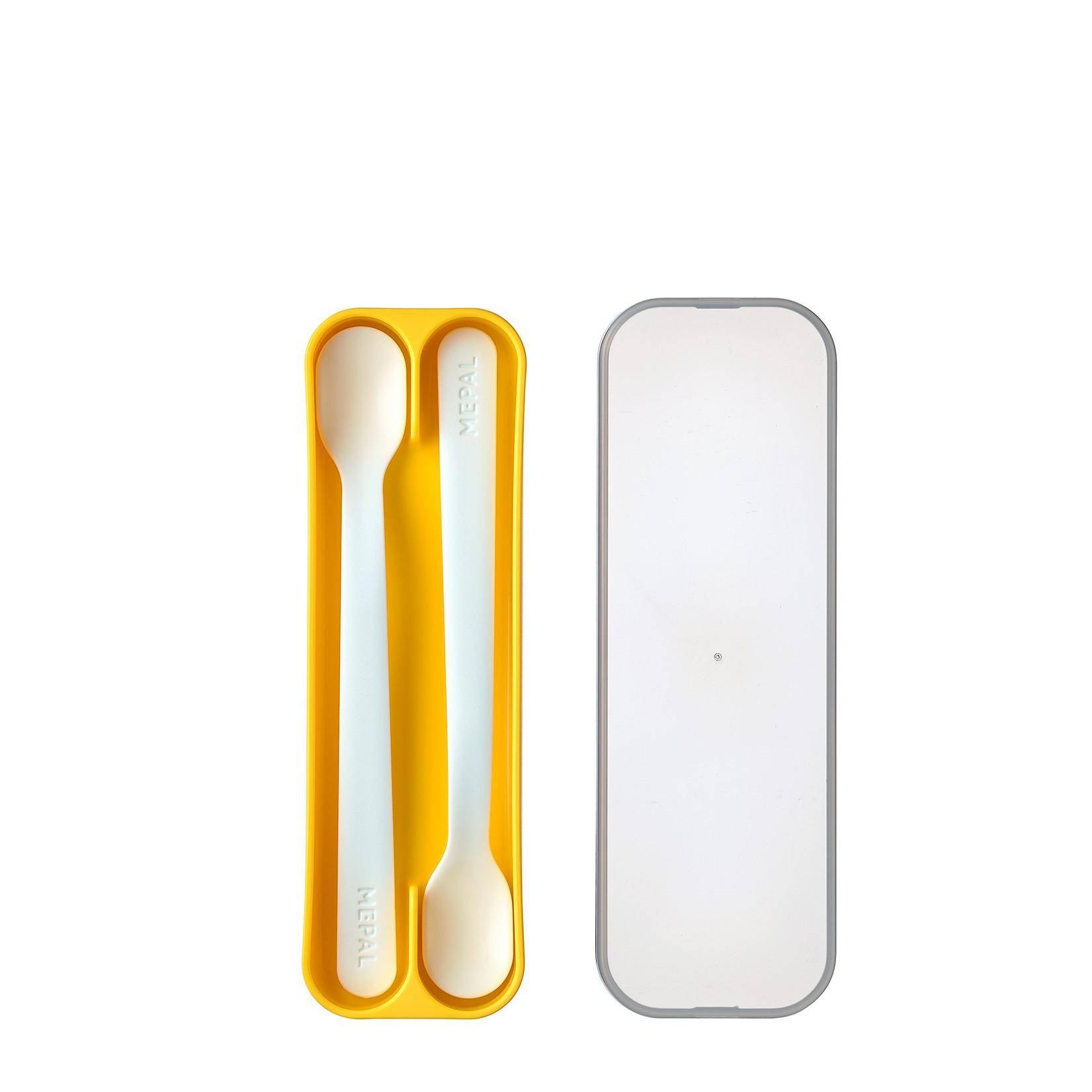 Children's feeding spoons, 2 pieces - Yellow | Mepal