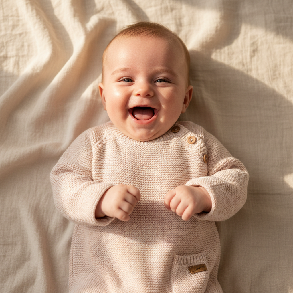 Knitted Romper Pink | Little Dutch