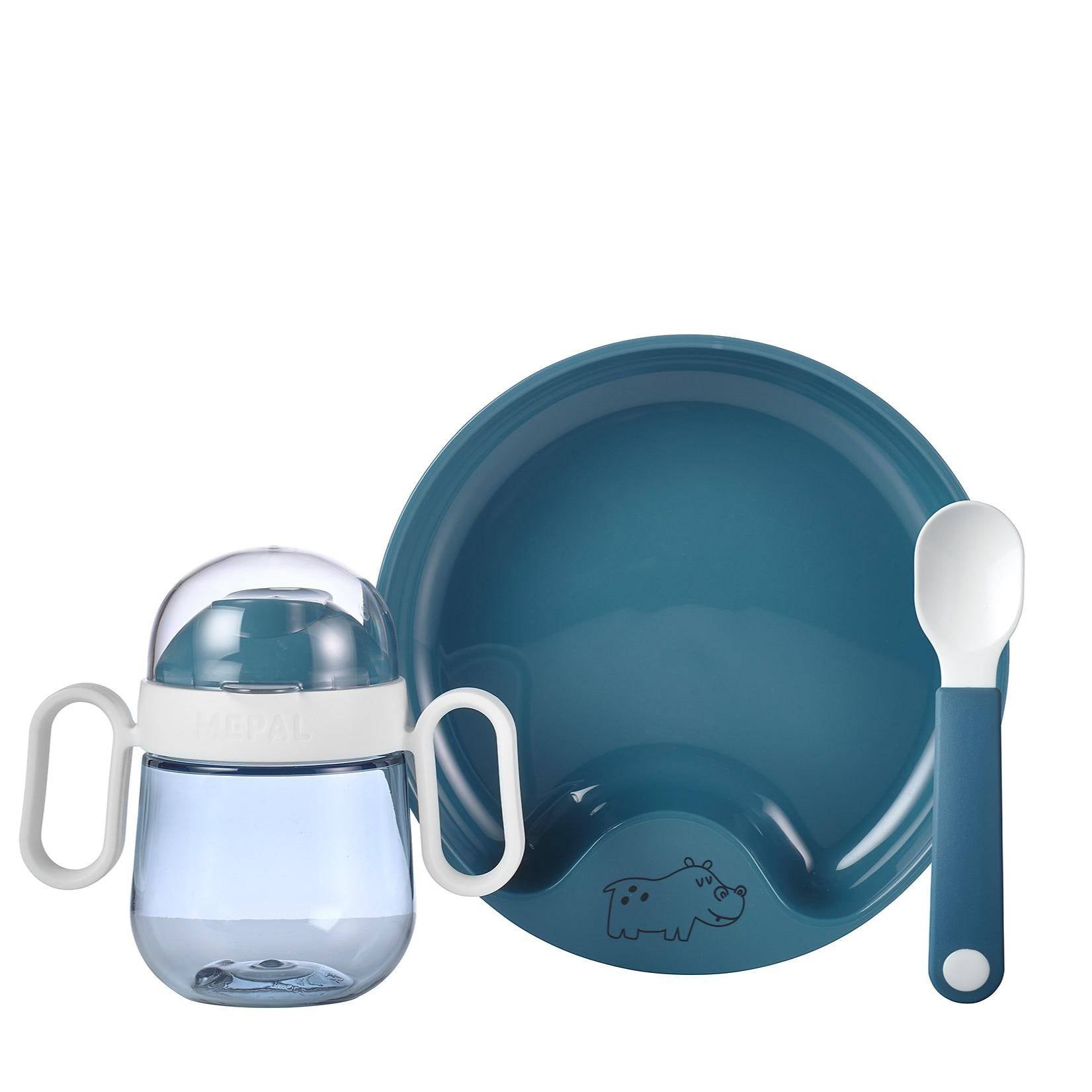 Mio 3-piece baby tableware set - Deep Blue | Mepal
