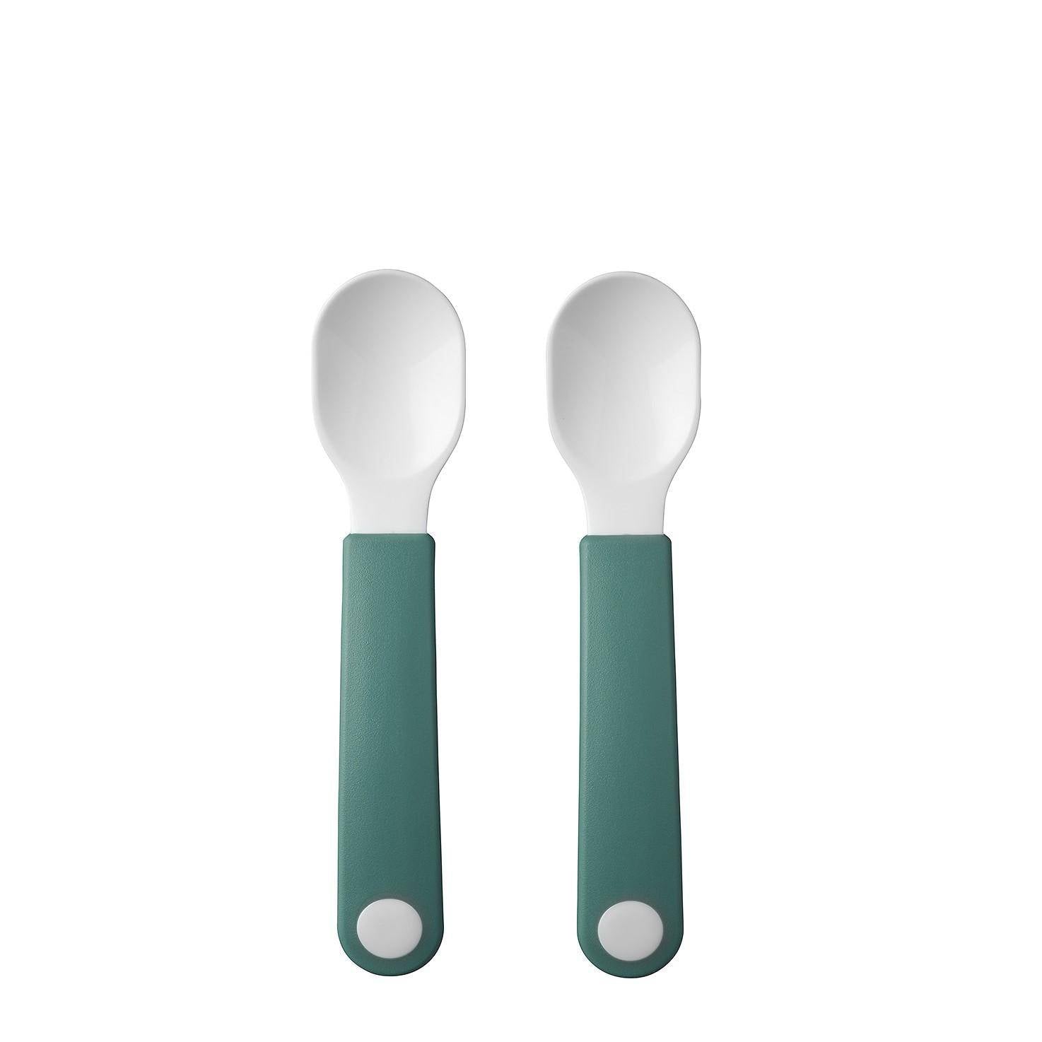 Children's Learning Spoons, 2 Pieces - Deep Turquoise | Mepal