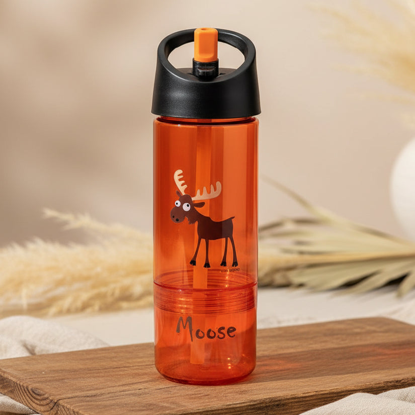 Drinking bottle 2 in 1, 300 ml + 150 ml, orange I Carl Oscar