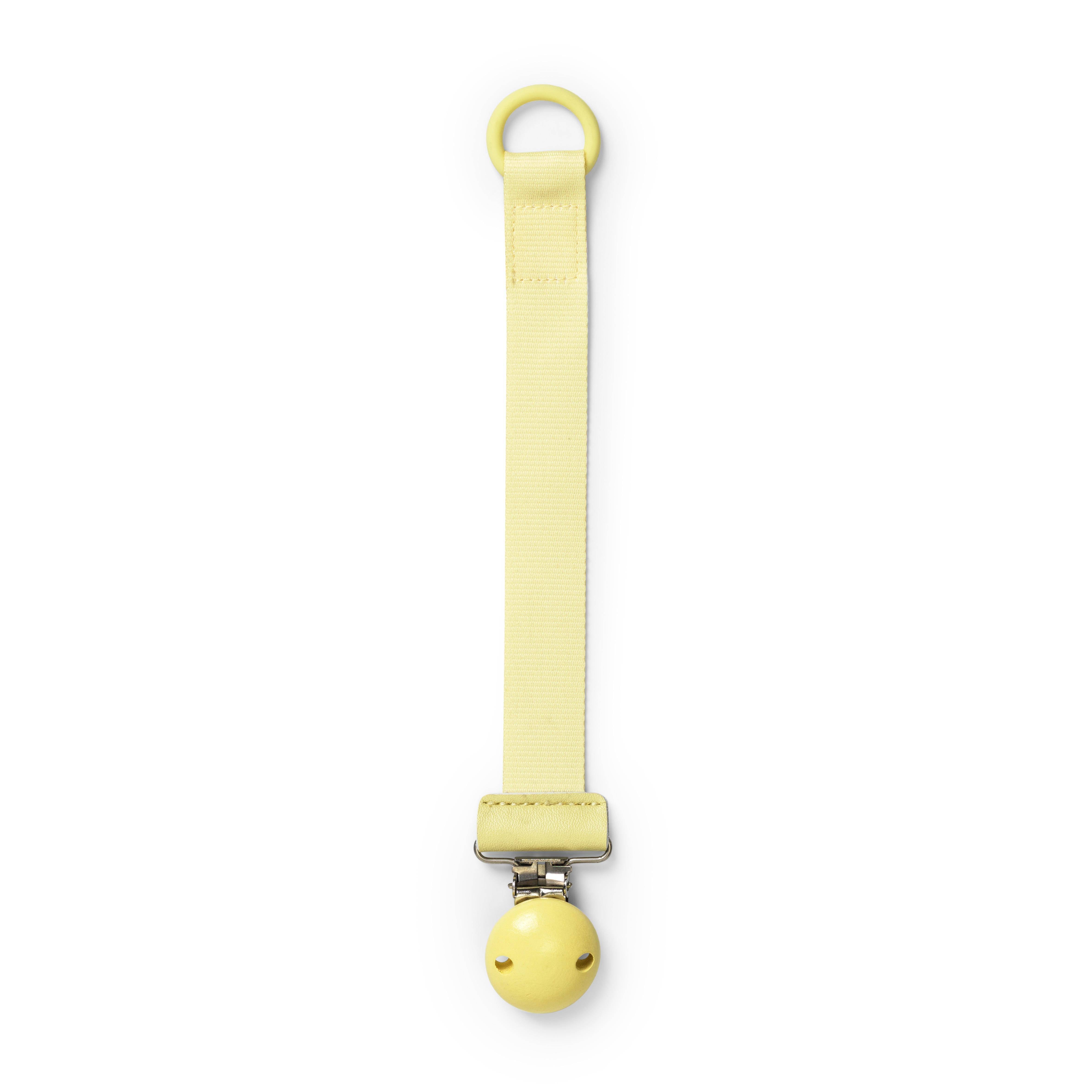 Pacifier chain with wooden detail - Sunny Day Yellow | Elodie