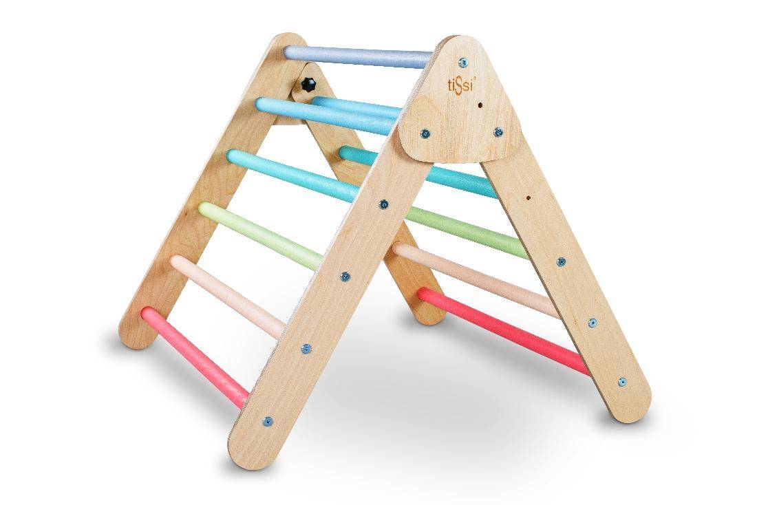 Climbing triangle / Pikler triangle, pastel colorful | Tissi®