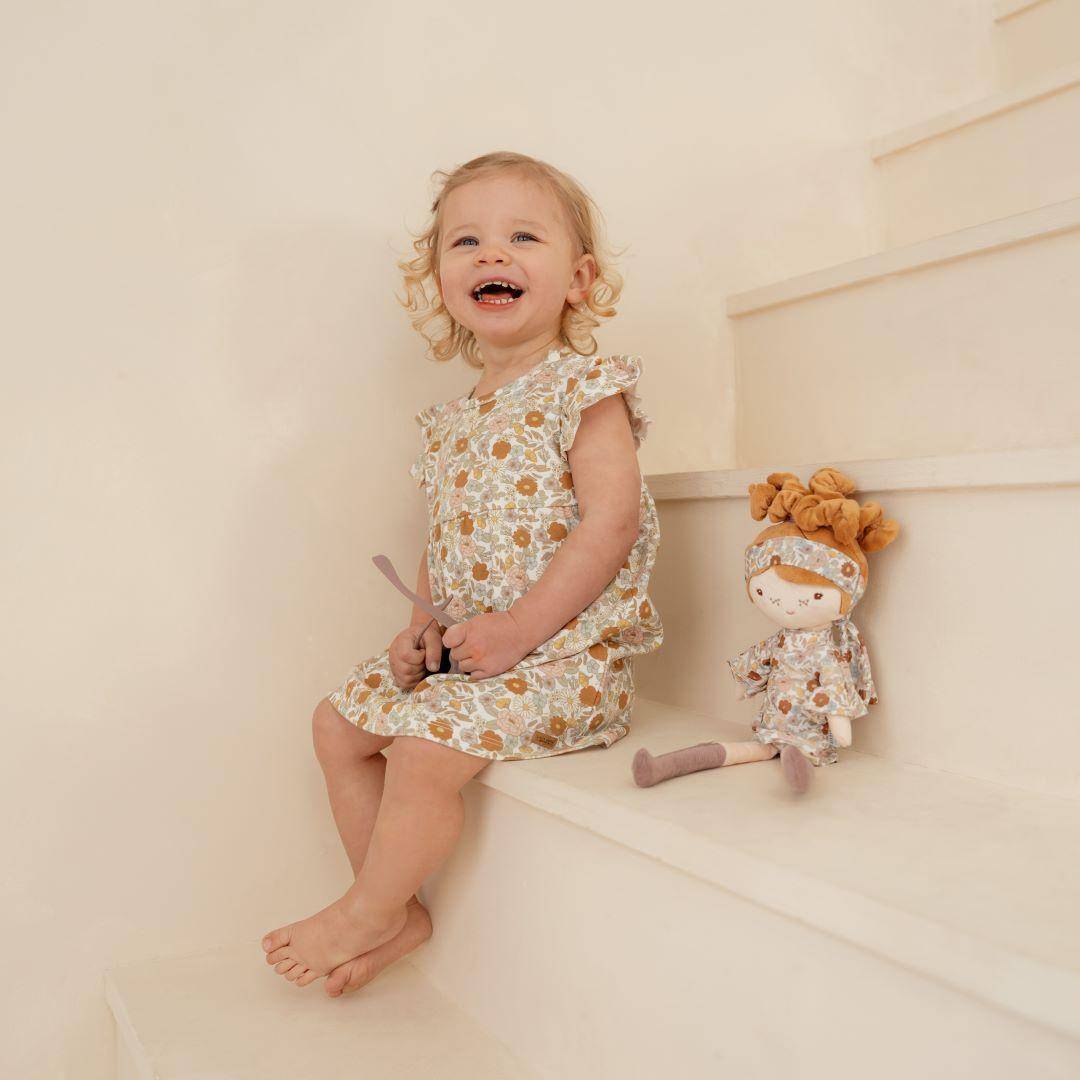 Vintage Little Flowers Ruffle Dress | Little Dutch