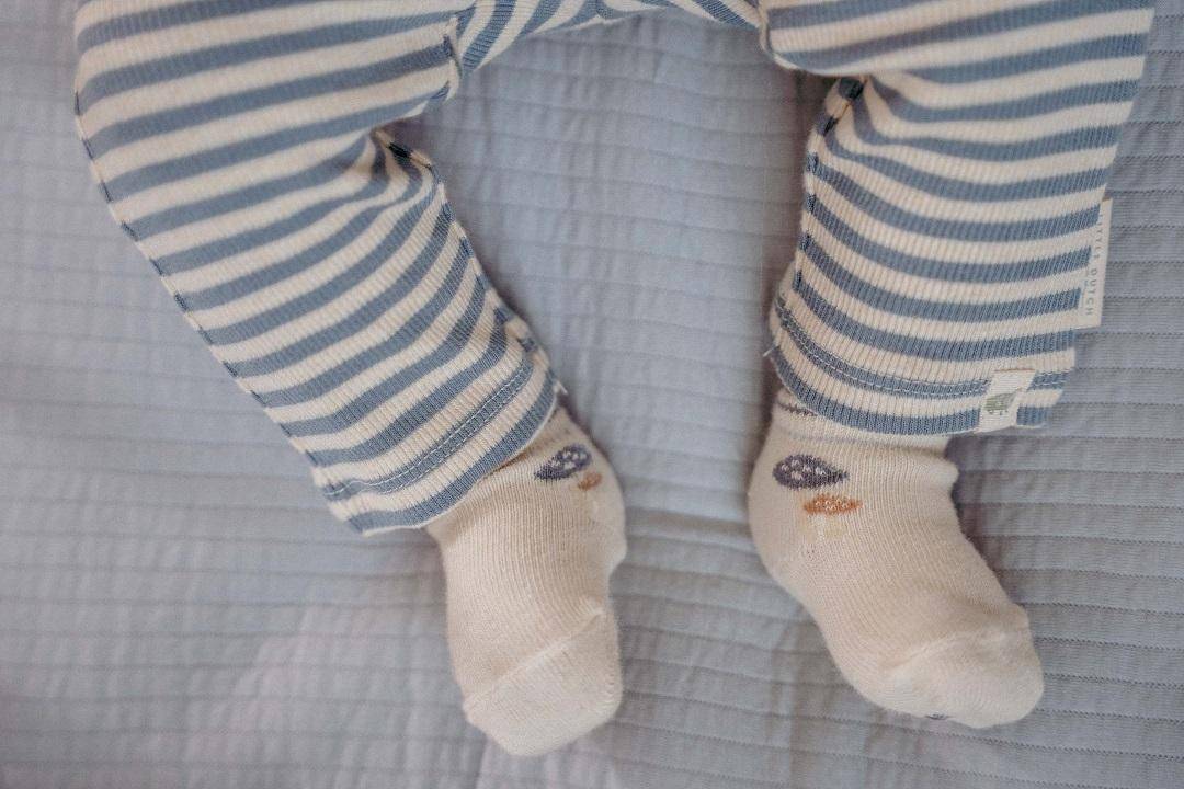 Pants Stone Blue Stripe | Little Dutch