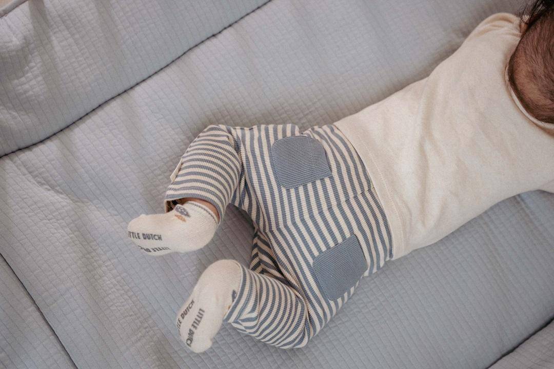 Pants Stone Blue Stripe | Little Dutch