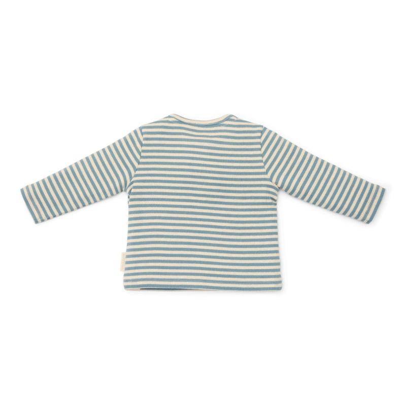 T-shirt long sleeve Stone Blue Stripe | Little Dutch