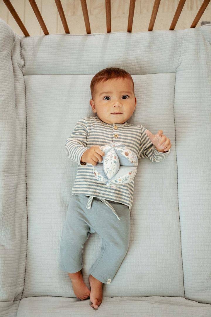 T-shirt long sleeve Stone Blue Stripe | Little Dutch