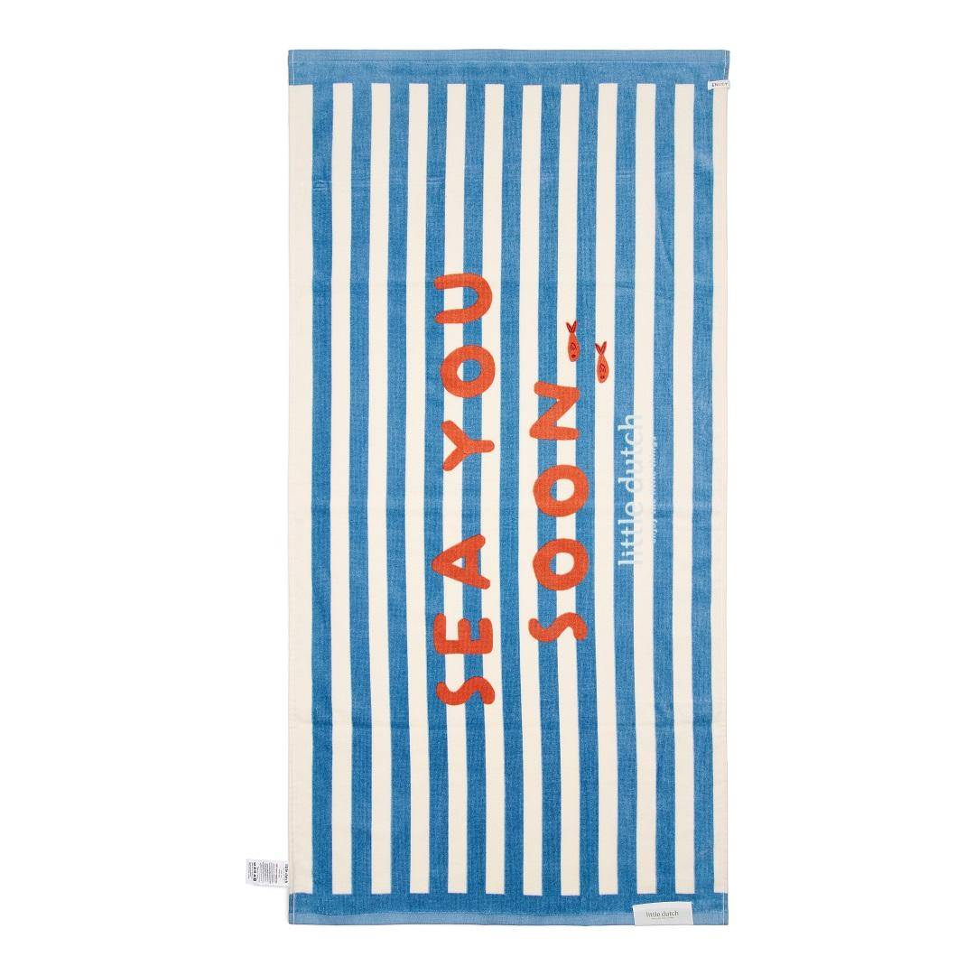 Bath towel Ocean Sea Life Ocean Blue | Little Dutch