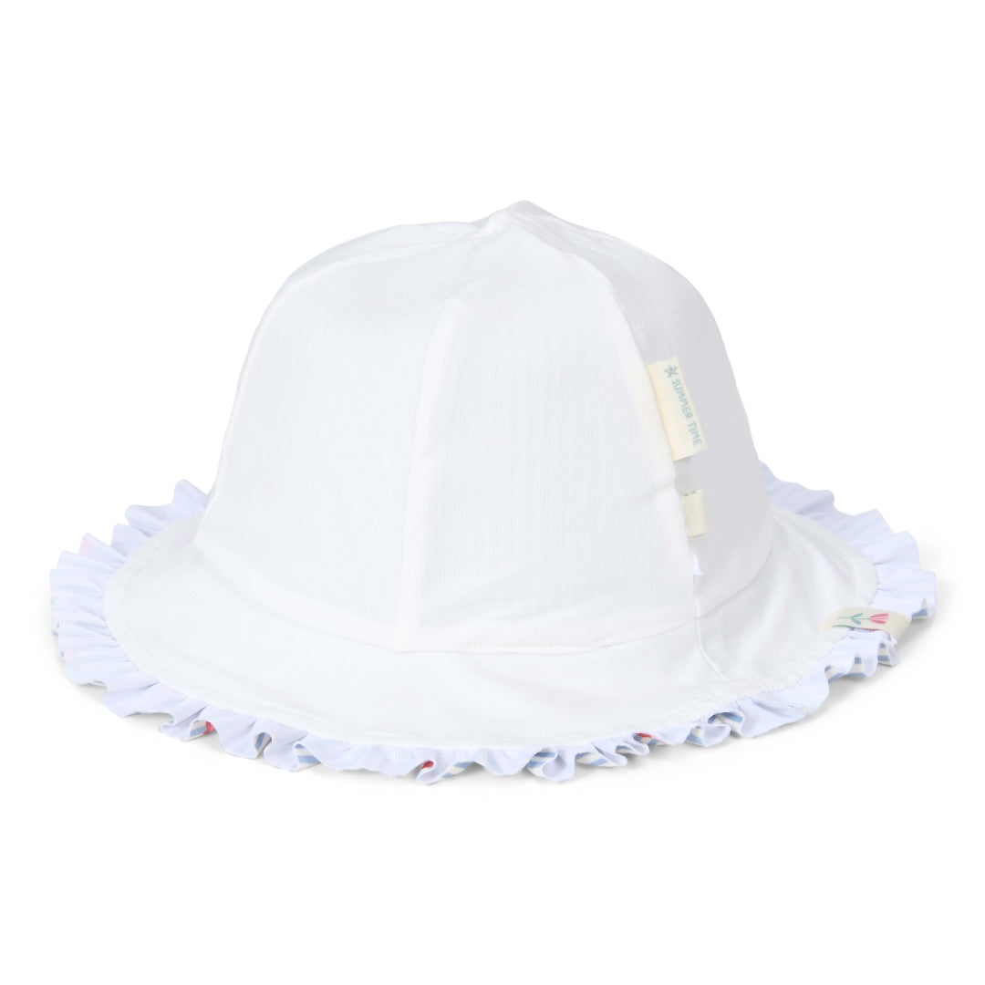 Reversible hat Sunny Flowers Blue | Little Dutch