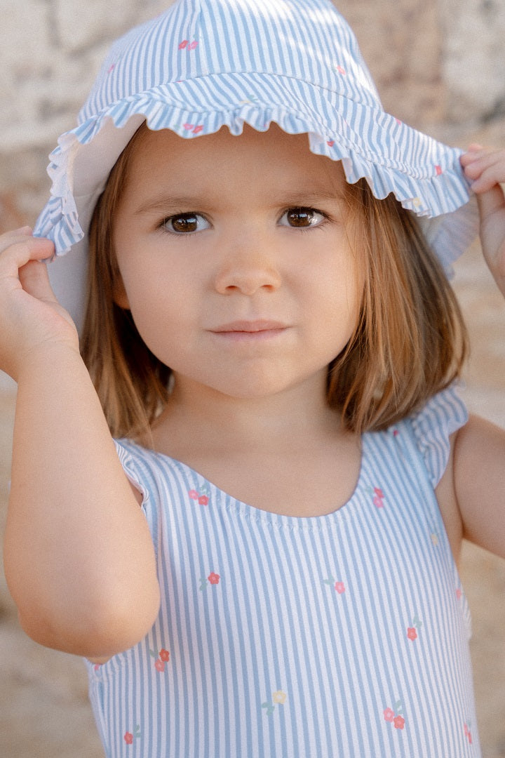 Swimsuit Sunny Flowers Blue | Little Dutch