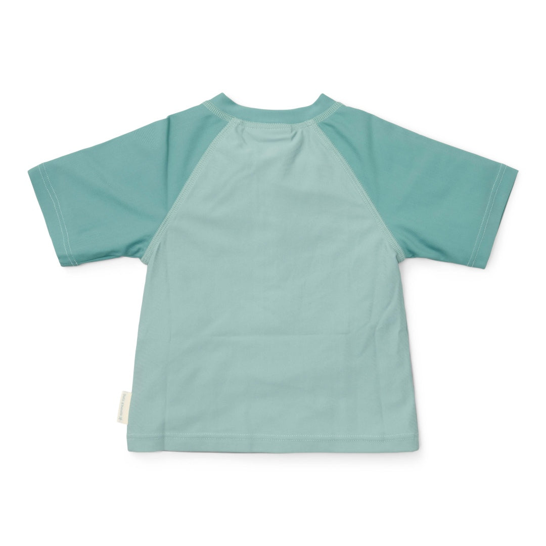 Short-sleeved swim shirt Seashells Surf Blue | Little Dutch